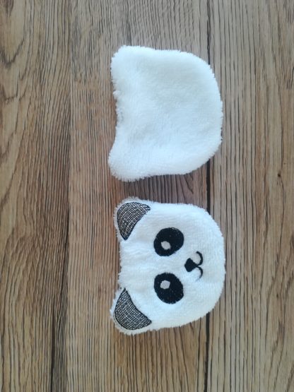Cotons démaquillants recto verso Panda en microfibre bambou Oeko-Tex